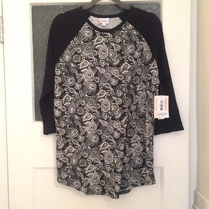 LAST CHANCE! LuLaRoe XL Randy BNWT Blk Wht Paisley